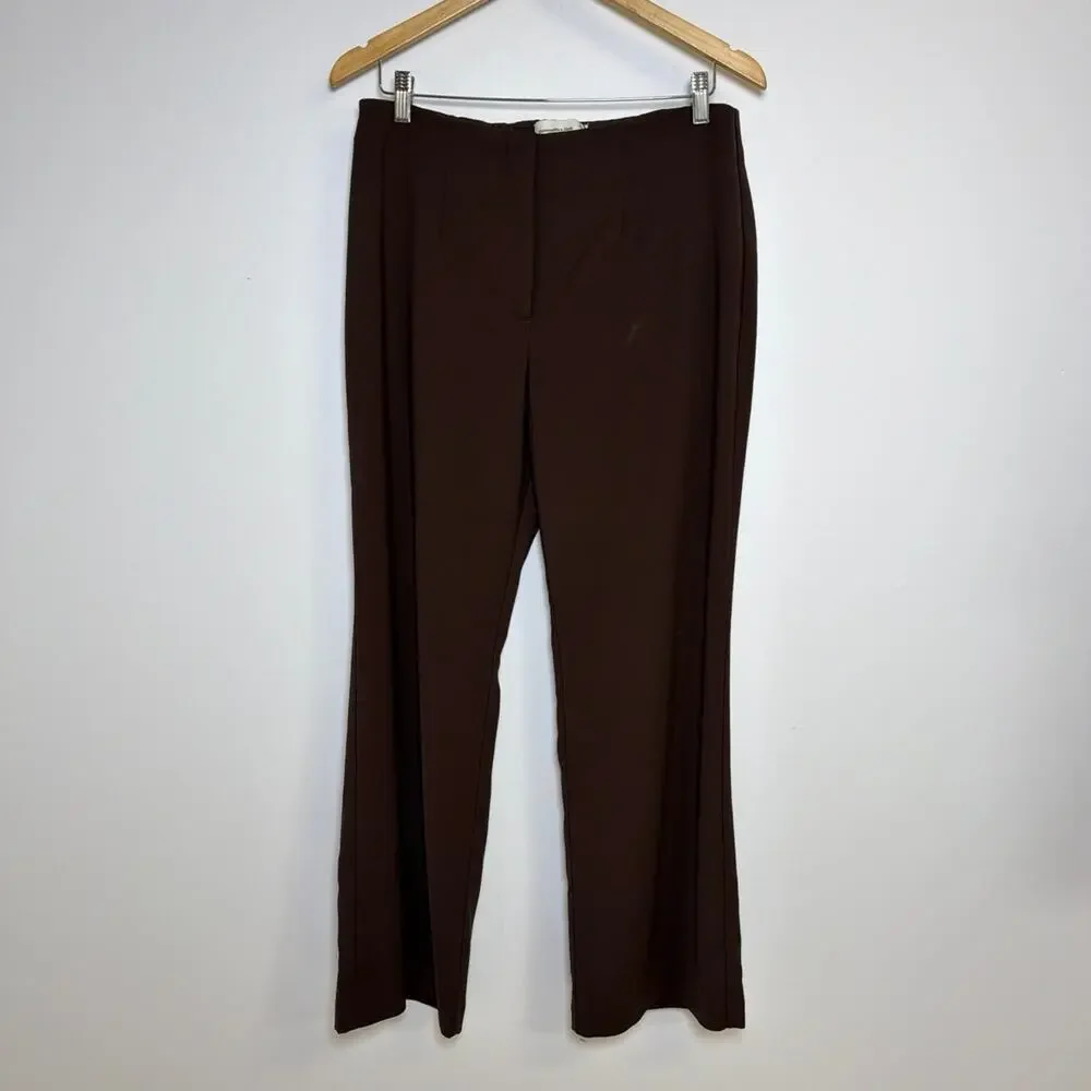 Abercrombie HR Slim Boot Trouser Dark Brown Tailored Dress Pant NWT Size XS